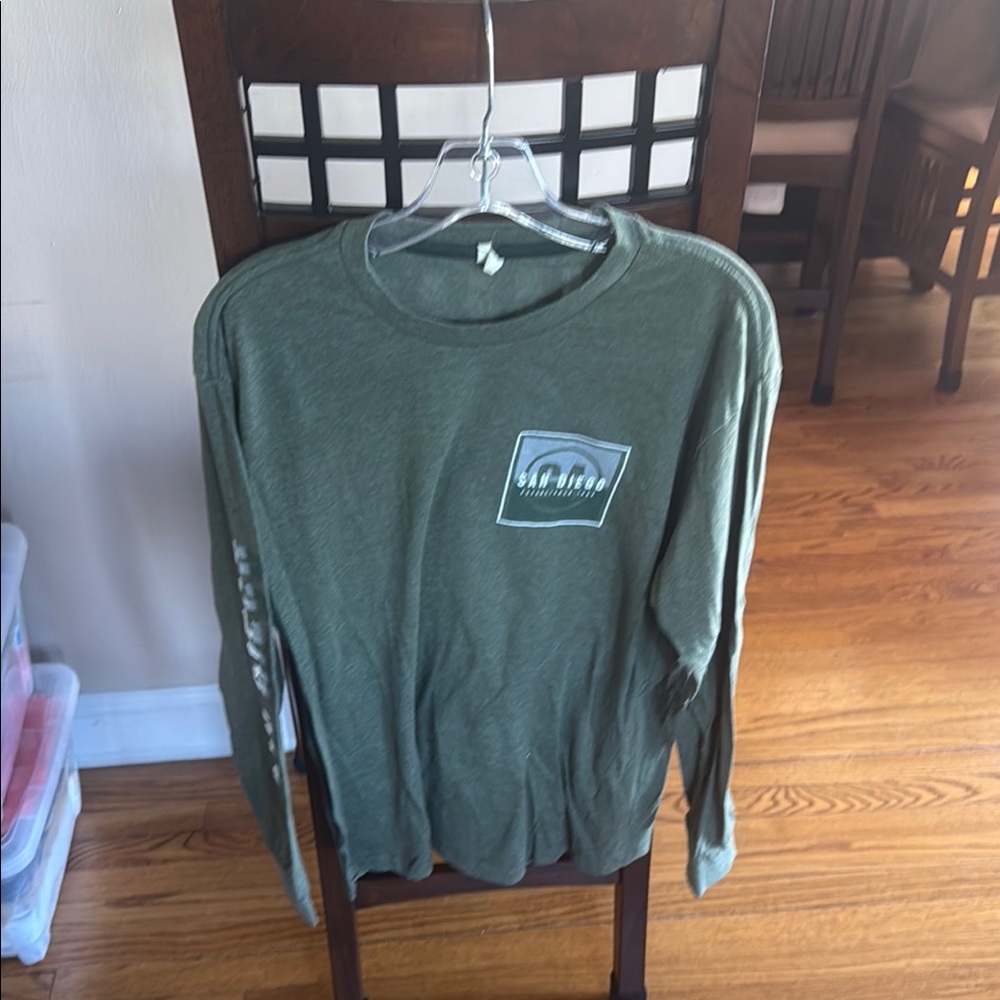 Casual Olive Long Sleeve Top